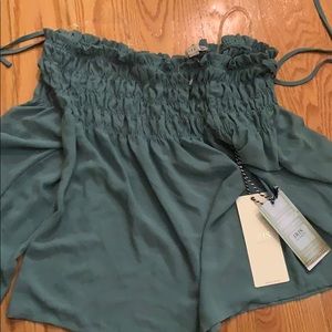 BNWT GREEN DRESSY SHIRT SZ S BY IRIS